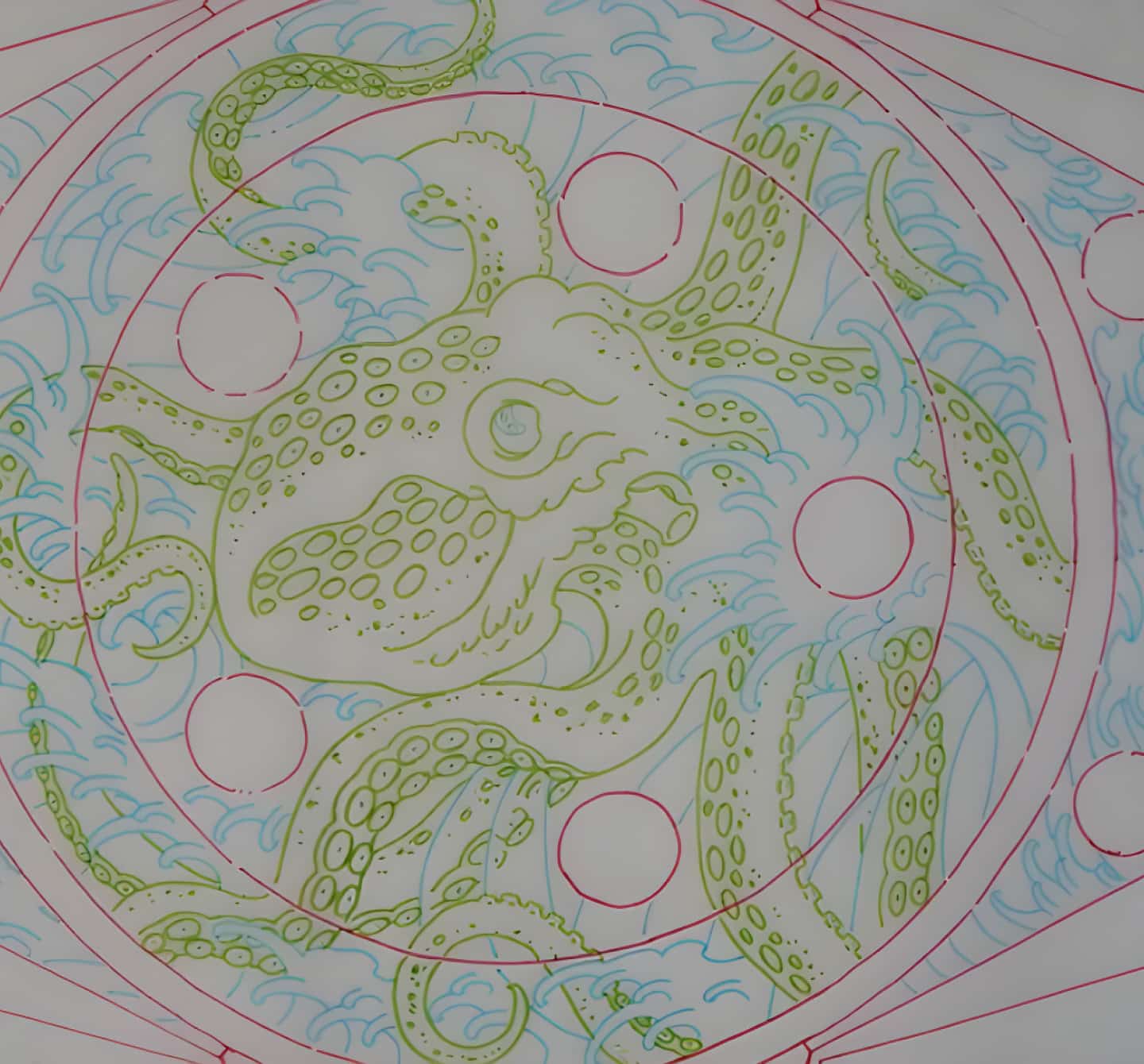 LindeWederlin Oktopus Tattoo Henning Jorgensen drawing