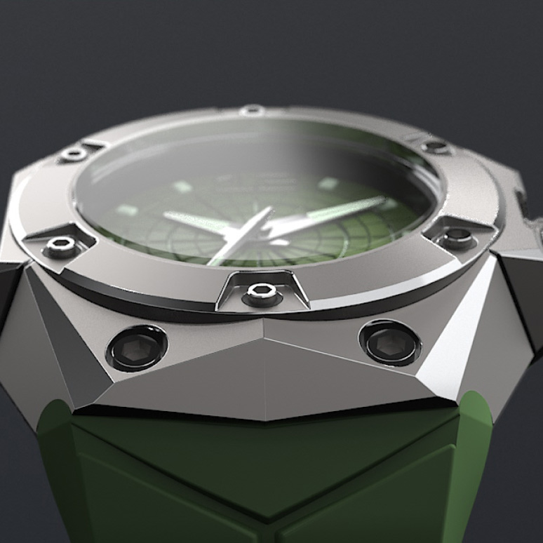 LindeWerdelin oktopus III green soldat 3 trio bezel